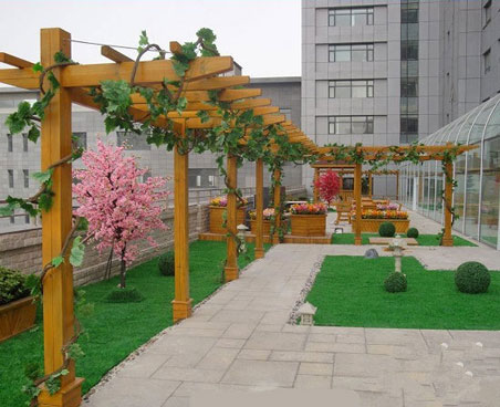 庭院木制花架實(shí)景圖2